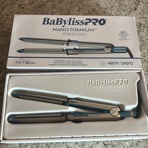 New BaBylissPRO Nano Titanium Prima3000 1¼" 32mm  Stainless Steel Flat Iron